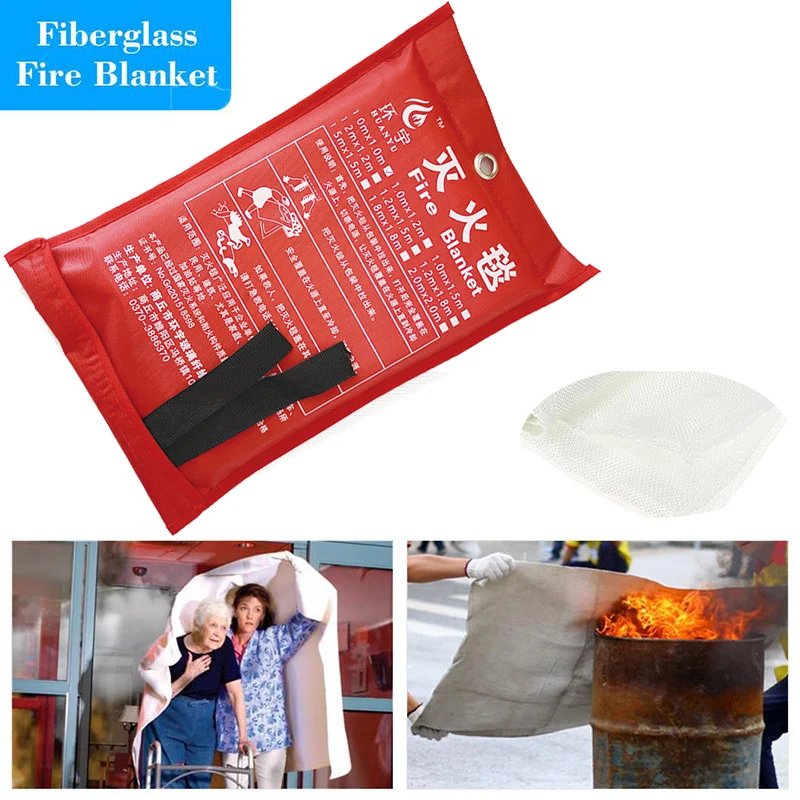 1MX1M Fire Emergency Blanket Fire Blanket Emergency Survival Fire