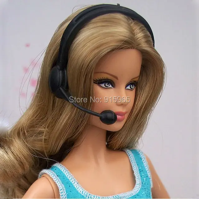 

Free shipping new arrival wholesales 100pcs/lot Headset microphone accessory for barbie doll