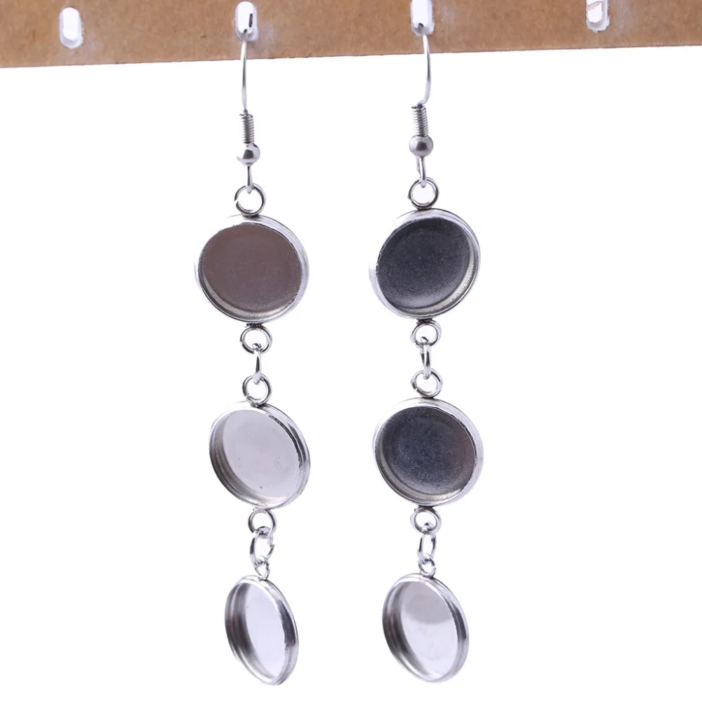 

onwear 5pairs stainless steel 12mm cabochon earring base blanks diy dangle earrings findings for diy jewelry making
