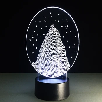 

Snow Mountain LED Night Light Novelty 3D Bulbing RGB Gradient illusion Art Mood Lamp Visual Office Decor Party Birthday Gifts