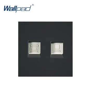 

Wallpad TEL And COM Socket DATA Ethernet RJ45 CAT6 Outlet Function Key For Wall White And Black Plastic Module Only