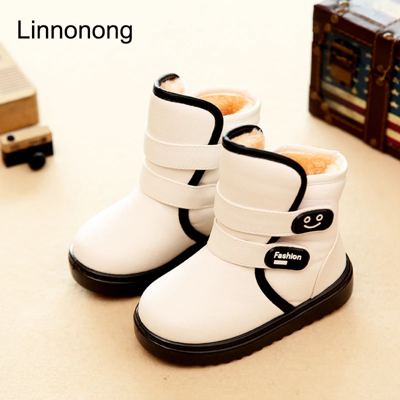

Winter Kids Plush Snow Boots Children Boys Girls Fashion Boots Antislip High Thick Waterproof Shoes White Black Red Child Boots