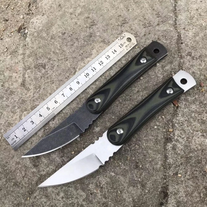 Full Tang Tactical Neck Knife D2 Steel EDC Utility Fixed Blade Knife Self Defense Straight