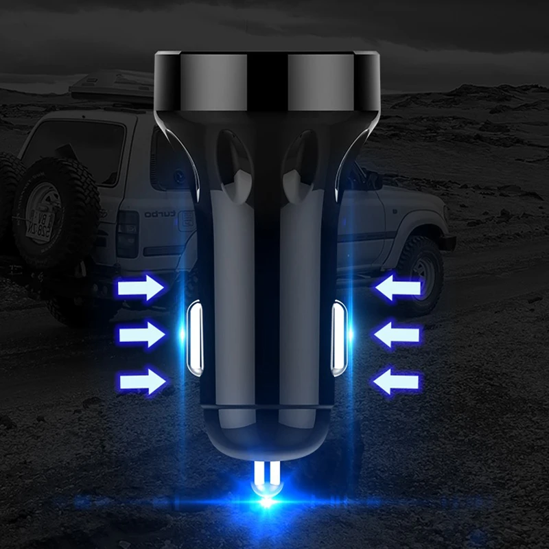 AMEEC Auto Charger 2 Port Car Charge LEd Display With 2 Port Car-Charging For Mobile Phone Auto Charge 5V 2.4A Quick Charge (14)