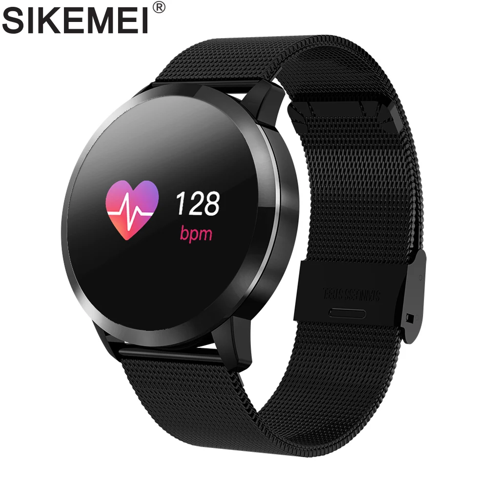 

SIKEMEI Pedometer Smart Watch OLED Wristband Men Women Heart Rate Blood Pressure Oxygen Monitor Bluetooth Sport Wearable Devices