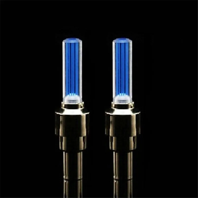 Hot Sale 2pcs Bike Light Bicycle Car Wheel Tyre Tire Valve Cap LED Neon Flash Lamp Blue Bicycle Accessories #5S20 (6)