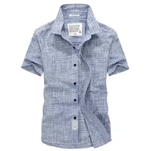 AFS ZDJP Летняя короткая рубашка мужская хлопковая рубашка для отдыха мужская рубашка с коротким рукавом размера плюс XXXXL Мужская верхняя одежда