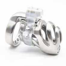 Newest 3D Design Stainless Steel Male Luxury Chastity Device Cock Cage Penis Cage PA A359-1
