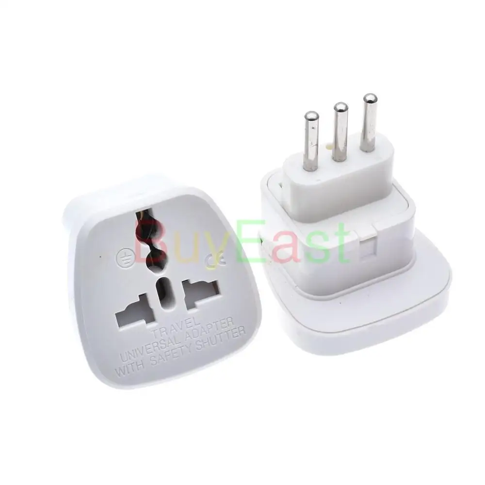 Italian Uruguay 3 -Pin Type L Input Travel Adapter Multi Outlet EU/GE/US/AU/UK AC100~250V 10A With Safety Shutter White | Обустройство