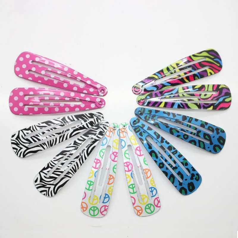 New Ladies Multicolor Animal Print Hair Snap Clips Hairpins Hair Accessories 