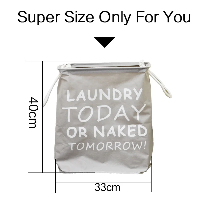 SDARISB الحمام مصمم الأسرة سلة الغسيل للطي القطن طوي كبيرة أكسفورد القماش رمادي لعبة سلة الغسيل