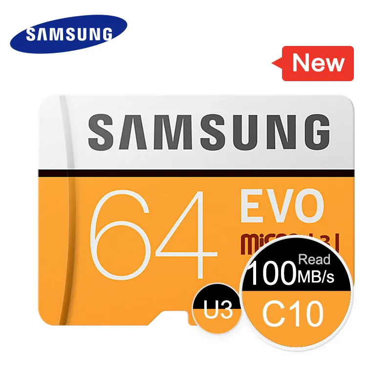 SAMSUNG Карты Памяти EVO 64 ГБ SDHC TF48M Класс 10 Micro SD С10 UHS I MicroSD 48 М/с MB MP32D TF Trans Flash карта