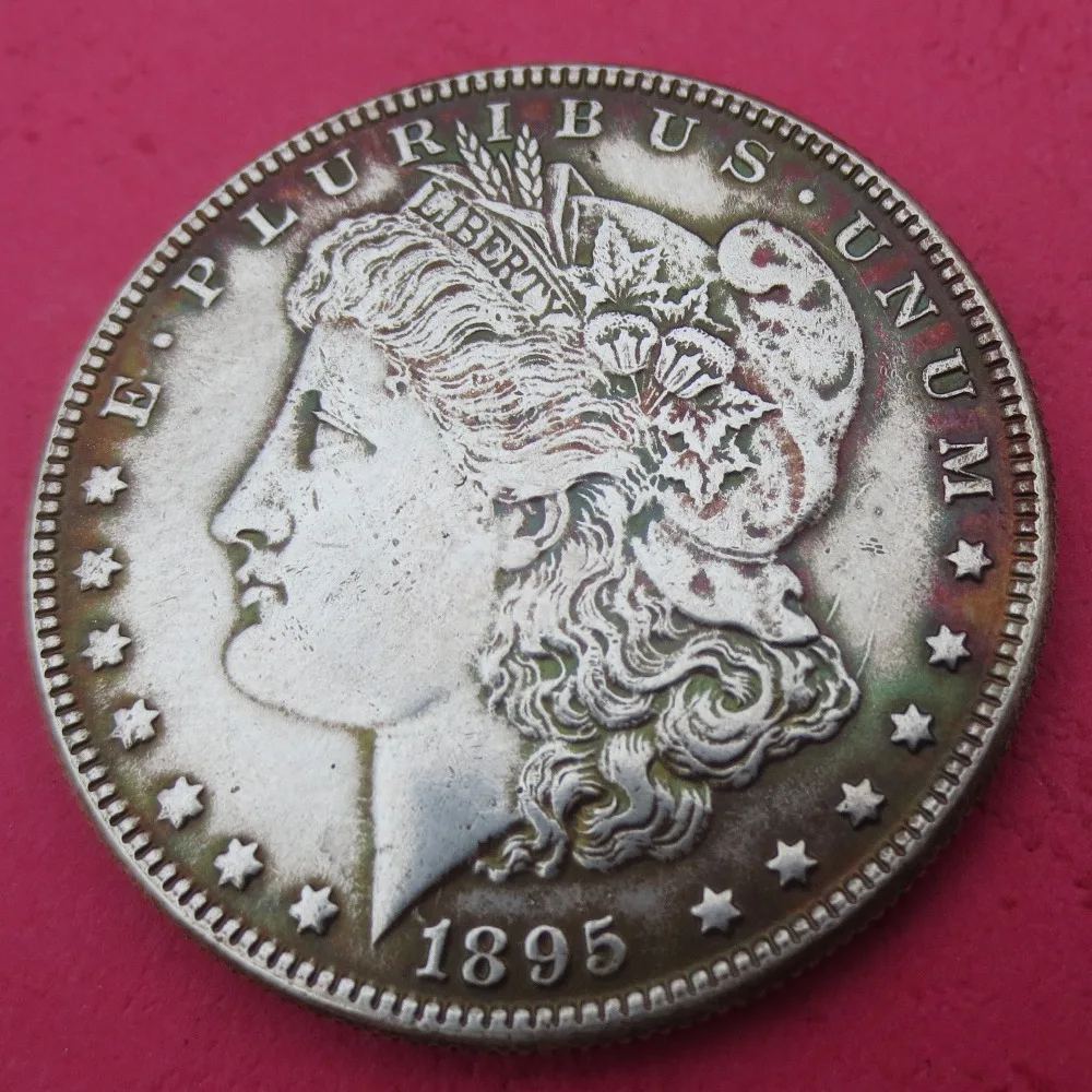 ==> [Free Shipping] Buy Best Rainbow color USA 90% silver morgan dollars 1895-S Copy Coins Free shipping Online with LOWEST Price