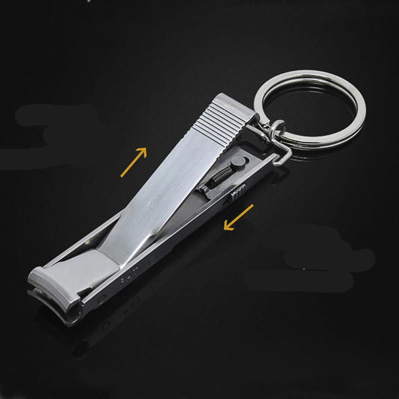 3Pcs Stainless Steel Nail Clipper with Keys Ring Manicure Nail Clipper