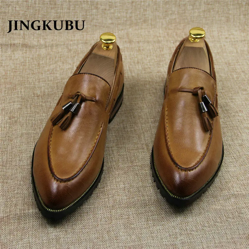 Men Shoes 2016 Italy Fashion Design Men Shoes Spring Black Dress