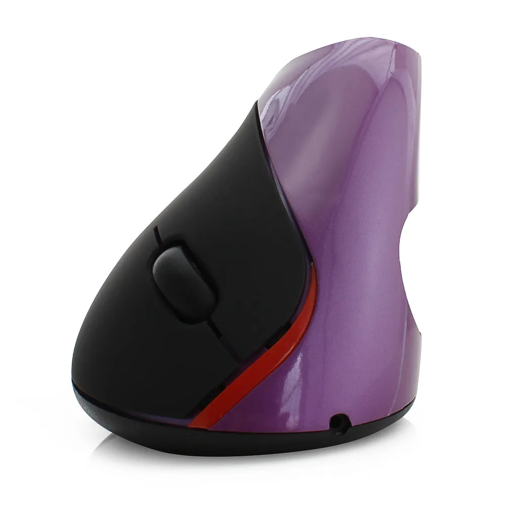 2,4 ГГц Беспроводная перезаряжаемая оптическая Вертикальная игровая мышь эргономичная исцеляющая запястья компьютерная мышь Mause для геймера коврик для мыши - Цвет: Purple