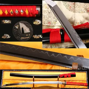 

41' 1095 CARBON STEEL CLAY TEMPERED COPPER TSUBA JANPANE SESAMURAI SWORD KATANA