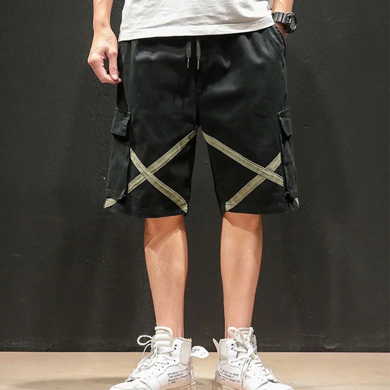 Для мужчин Шорты стиль сафари новые летние хлопковые свободные мужские шорты до колен, в японском стиле, хорошо продаются 4XL 5XL S06