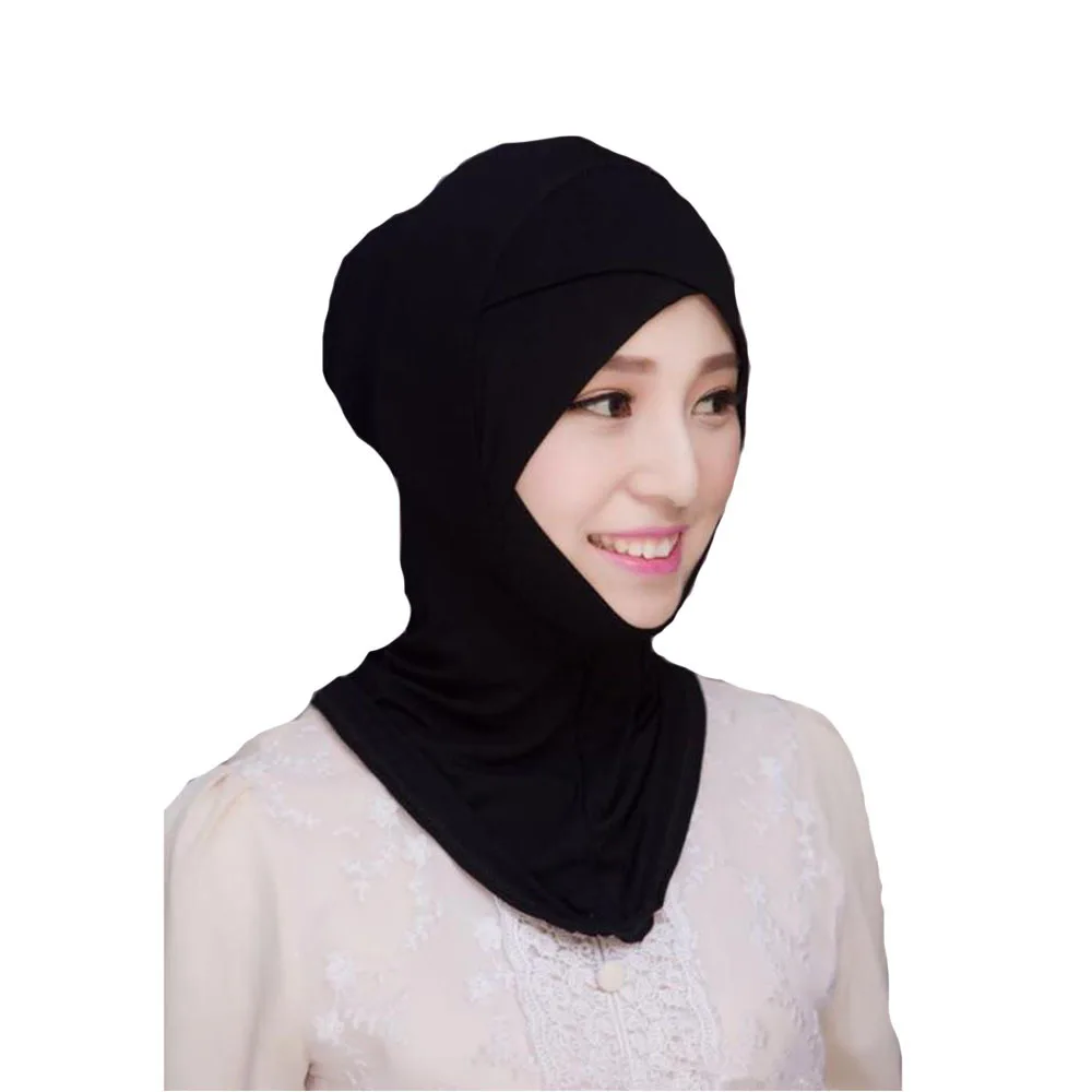 Muslim Hijab Cap Women Soft Inner Hijab Caps Islamic Underscarf Hats Cross Round Styleislamic