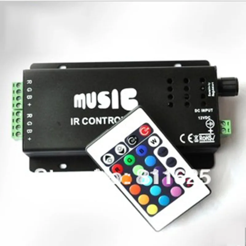 DC12V 144W common anode IR two strip 24key RGB music controller rgb led