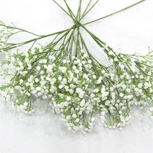 Hot Selling Artificial 11 Pieces White Babies Breath Flowers Fake Gypsophila DIY Floral Bouquets Arrangement Wedding Home Decor