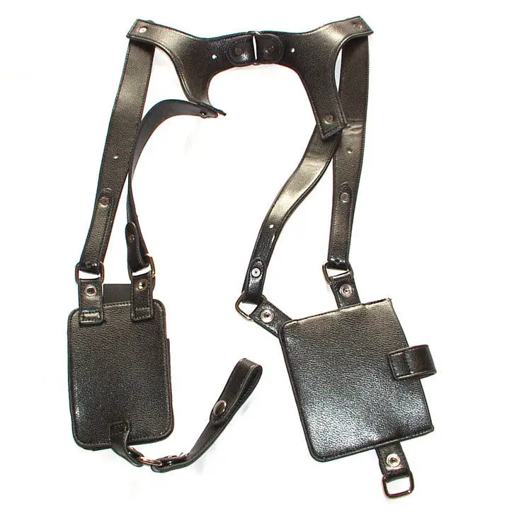 Leather Anti-Theft Hidden Underarm Holster Style Shoulder Wallet Phone Bag-US088