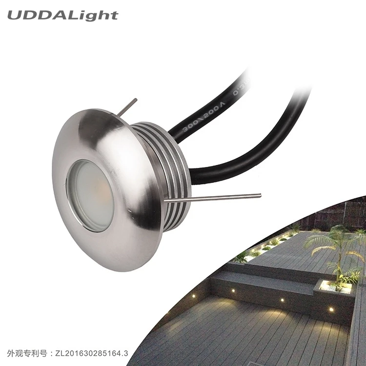 10pcs/lot Round led foot light 1w recessed wall light step light