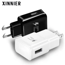 XINNIER Adaptive Fast Charging USB Quick Charger Travel Adapter EU US Plug for Samsung Galaxy S9 S8 Plus S6 S7 Edge Note8 Note5