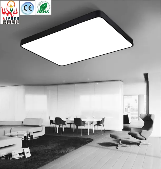 Lámpara de techo LED, lámpara rectangular para sala de estar ... Lámpara de techo LED, lámpara rectangular para sala de estar ...