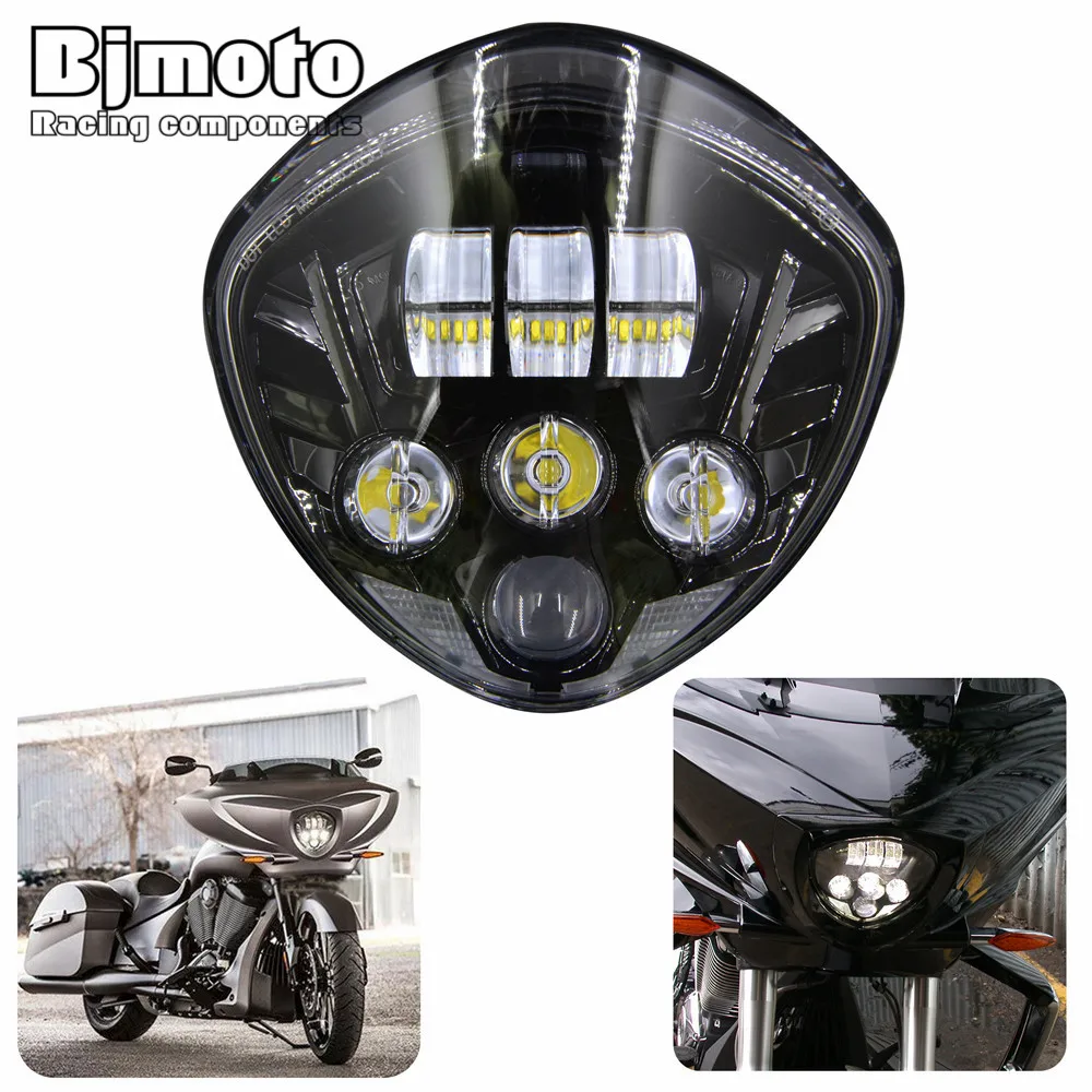 

HL-027 Motorcycle LED Headlight Kit - High-Intensity Cross Country for Victory 2007-2016 Cruisers With Bullet Style Headlight