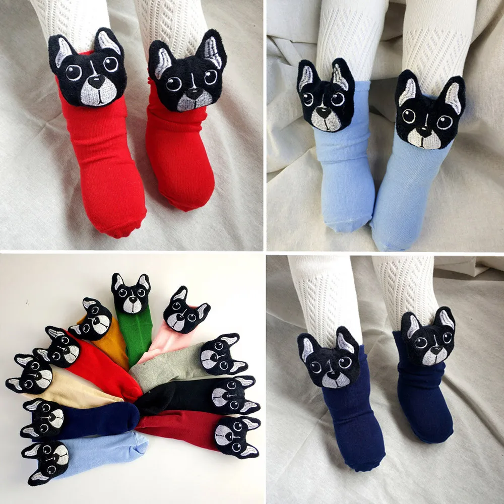 

Baby Girls Boys Winter Socks Kids Toddler Cotton 3D Cartoon Dog Animal Anti-Slip Socks Slippers Toddler Baby Anti-Slip Socks