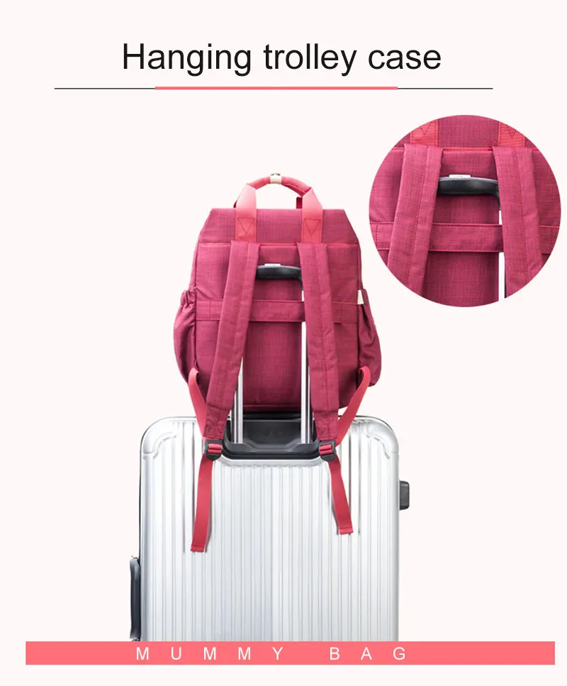 Diaper Bag Waterproof Mummy Backpack Large Capacity Maternity Travel Baby Nappy Bags Nursing Changing Bag Wet Bag (4)
