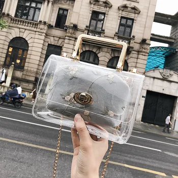 

2018 New Woman Handbags Transparent Messenger Bag Fashion Composite Bag Korean Version Women Shoulder Bag