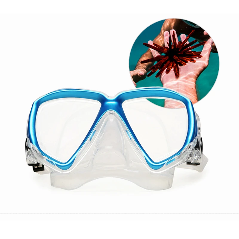 غص قناع الغوص الغوص مجموعة الغطس بأنبوب التنفس مكافحة الضباب المقسى عدسة نظارات لينة سيليكون الغوص الرجال النساء الأطفال حجم