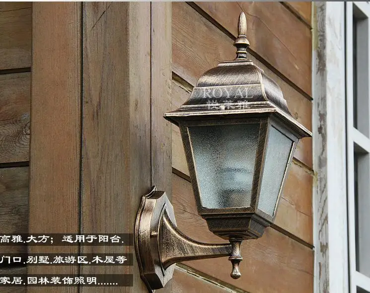 Винтажный старинный Бронзовый настенный светильник, балкон, крыльцо, садовый декоративный светильник, уличный светильник ing