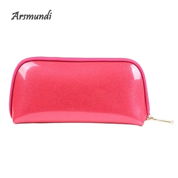 

Arsmundi Women Creative Makeup Bag Solid Storage Large Capacity Cosmetic Bags Portable Polyester Travel Organizer Toiletry Bag