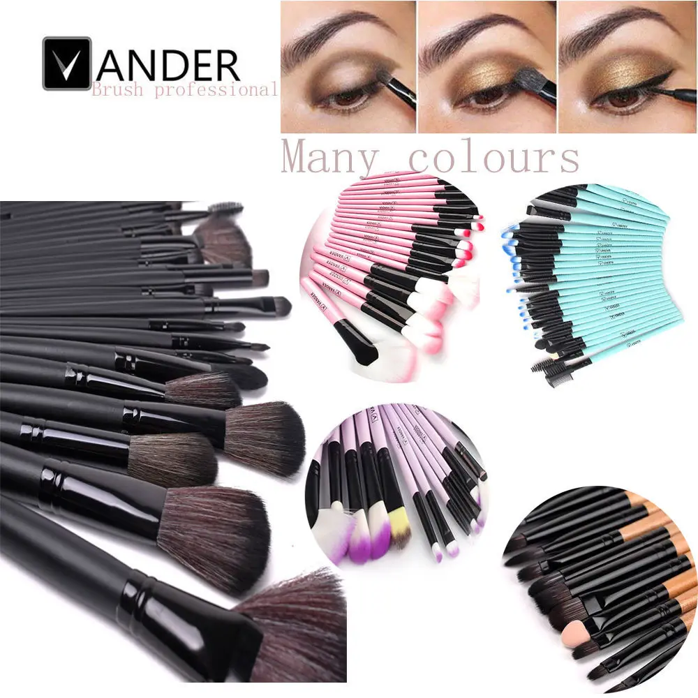 Günstig VANDER Weichen Make Up Pinsel Set 32 PCS Multi Farbe Maquillage Schönheit Pinsel Beste Geschenk Kabuki Pinceaux Pinsel Set Kit + tasche Tasche