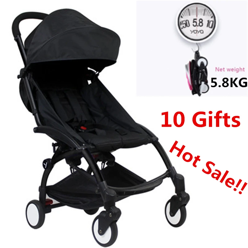 

10 Accessory Super Light Aluminium Baby Stroller Umbrella Trolley Wagon Bebek Arabasi Portable Folding Baby Carriage