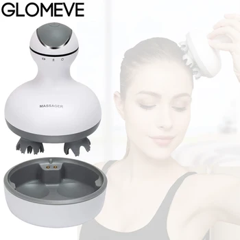 

Electric Scalp Head Massager Noiseless 4 Heads Soft Vibration Comb Scalp Massage for Deep Clean and Head Muscle Relax Tool