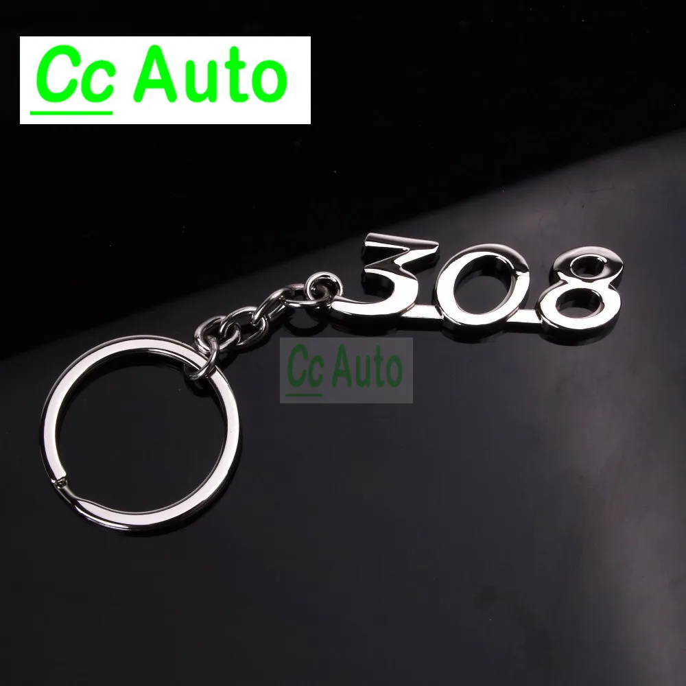 Fro 308 Кольцо для ключей для peugeot автомобильные брелки с логотипом 206 207 301 307 308 408 3008 508 брелок стайлинга автомобилей кольцо для ключей из сплава брелок для ключей - Название цвета: Fro 308