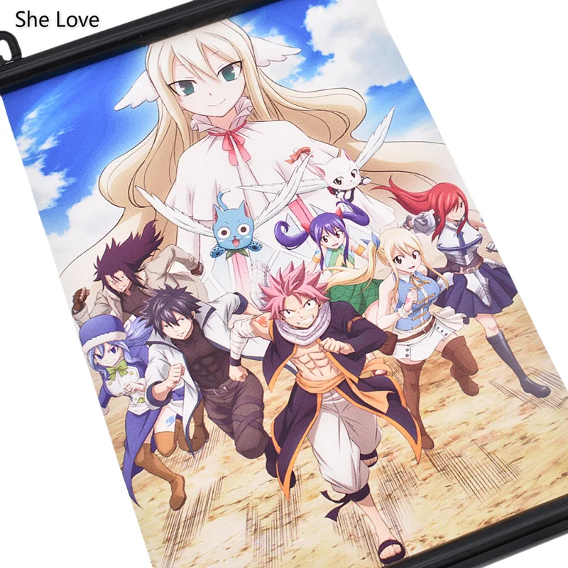 Она любит японского аниме Fairy Tail персонажи плакат стены прокрутки домашний декор