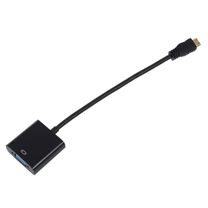10 inch Mini HDMI to VGA Female Video Cable Adapter 1080P for NoteBook PC - Black                                             #8