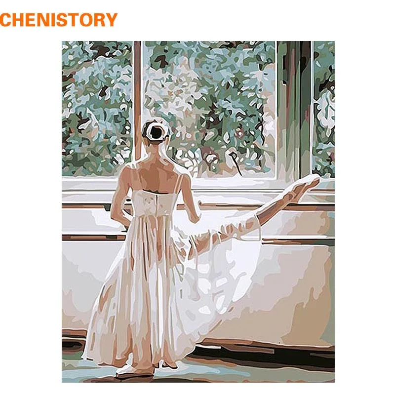CHENISTORY Dancer DIY Painting By Numbers Figure Home Wall Art Decor Acrylic Paint On Canvas For Unique Gift 40x50cm | Дом и сад
