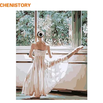 

CHENISTORY Dancer DIY Painting By Numbers Figure Painting Home Wall Art Decor Acrylic Paint On Canvas For Unique Gift 40x50cm