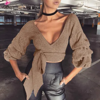 

Women Fashion New Sexy Cross Hollow Out Long Sleeve Autumn T Shirt Elegant Casual Slim Nightclub Crop Top Cropped Tees Shirts