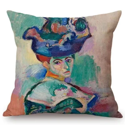 Henri Matisse мастерски танцовщица со шляпой радость жизни украшение дома Художественный Диванный чехол для подушки льняная наволочка - Цвет: T281-3
