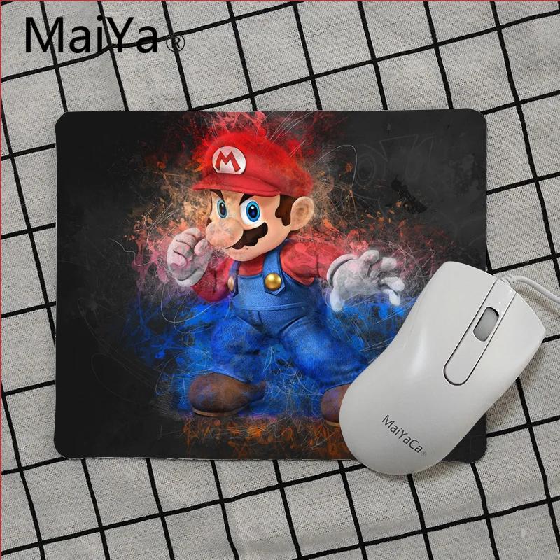 Maiya Высокое качество Супер Марио красивые коврик для мышки в стиле аниме Гладкий блокнот настольные компьютеры коврики игровой коврик для мыши - Цвет: No Lock Edge25x29cm