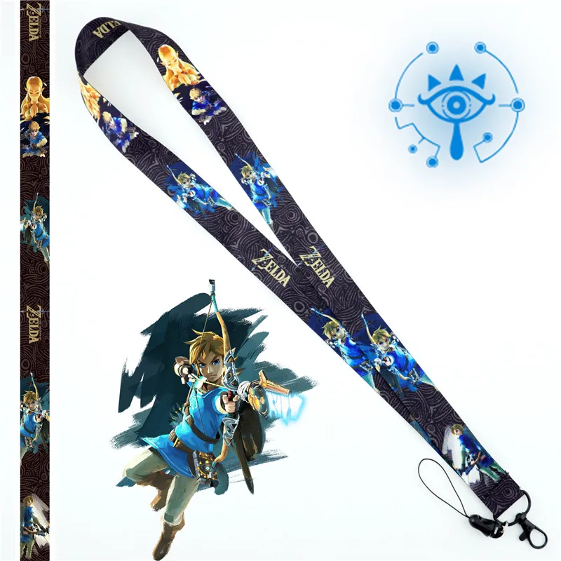 

Japan Anime The Legend of Zelda Breath of the Wild Neck Strap Lanyard Mobile Phone Strap ID Badge Holder Rope Key Chain Key ring