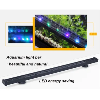 

Waterproof Submersible Aquarium Fish Tank RGBBar Air Bubble Lamp Submersible Aquarium Fish Aquatic Pet Lighting 45/55CM #007