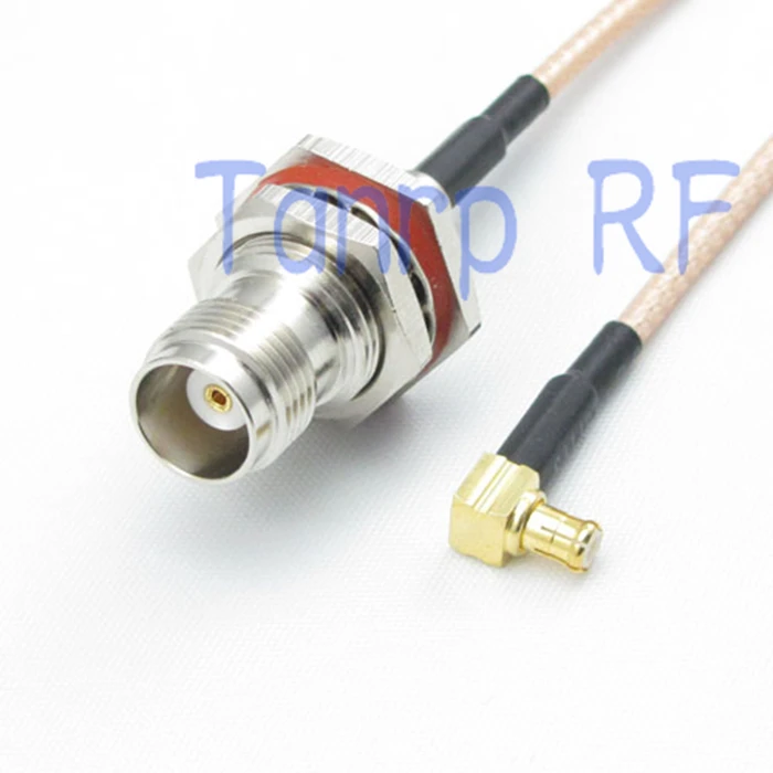 

10pcs 6in TNC female to MCX male plug right angle RF adapter connector 15CM Pigtail coaxial jumper cable RG316 extension cord